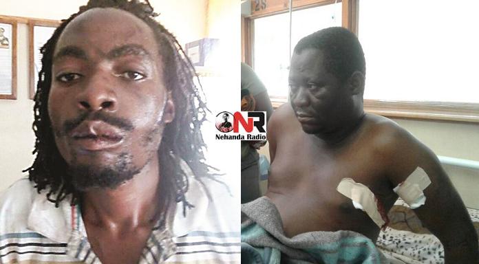 Emmanuel Mapfumo (left) and six other knife-wielding men attacked Sibanda and stabbed him on the left rib cage during the robbery. He was admitted to Beitbridge District Hospital where he received treatment for the wounds