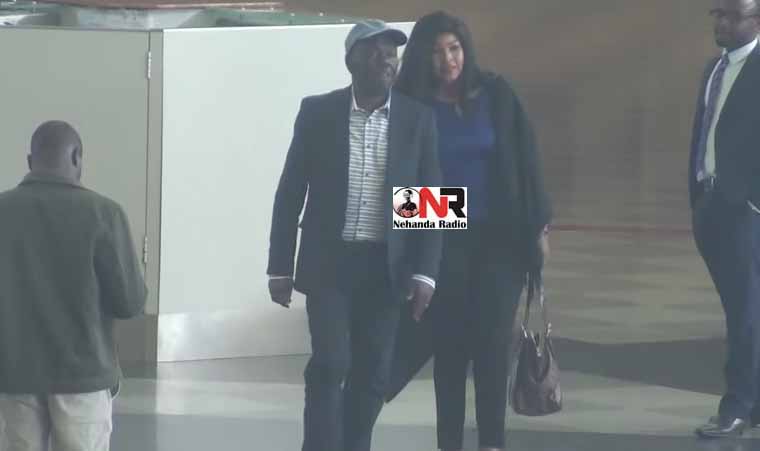Morgan Tsvangirai filmed at Harare International Airport in October 2017 when he came back from South Africa