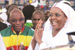 Ndanga recalled . . . First Lady Grace Mugabe greets congregants at the church interface rally, dubbed “Super Sunday” at Rufaro Stadium in Mbare yesterday. Looking on is president of the Apostolic Christian Council of Zimbabwe, Archbishop Johannes Ndanga. (Picture by Tawanda Mudimu)