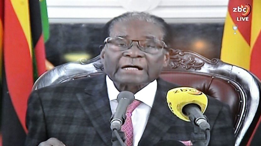 Robert Mugabe refused to resign in his speech live on ZBC TV