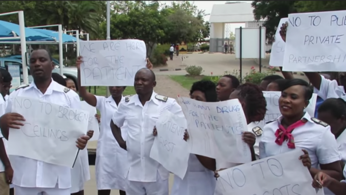 File picture of Chitungwiza Central Hospital nurses on strike