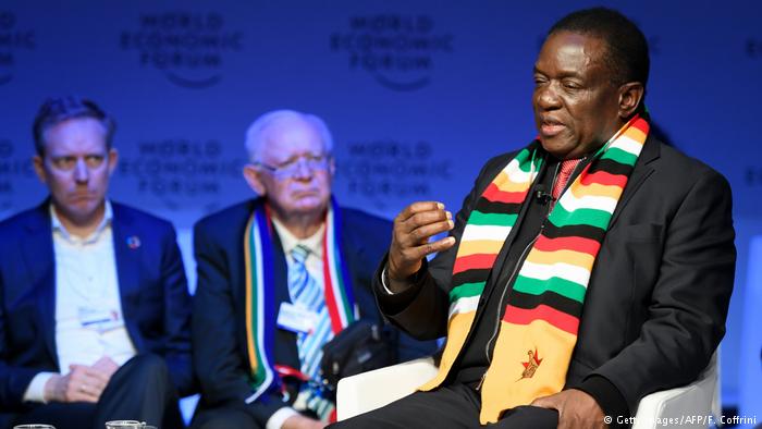 Emmerson Mnangagwa at the World Economic Forum in Davos