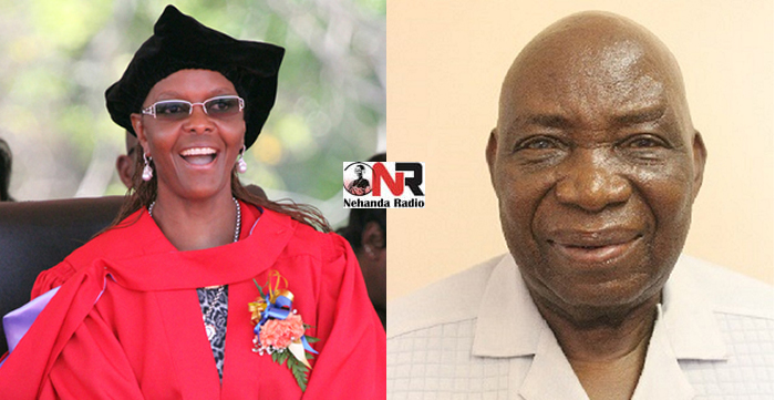 Former First Lady Grace Mugabe and her PhD supervisor Professor Claude Mararike