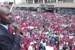 MDC red army marching to hell Nelson Chamisa addressing MDC supporters outside Harvest House in Harare