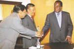 India to train 250 civil servants Indian ambassador to Zimbabwe, Rungsung Masakui with President Emmerson Mnangagwa