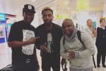 Killer T arrives for Zim Cup Clash UK Promoter King Alfred, Killer T and Simbarashe "Bodyslam" Chakare