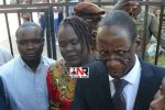 Fanuel Chinowaita: Linda Masarira a political fraud From Left to Right: Gershom Zimba (Dr Khupe's aid), Linda Masarira (MDC-T Khupe National Secretary for Information and Publicity) and Professor Lovemore Madhuku outside Bulawayo High Court today (24 April 2018)