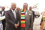 Zim’s envoy to Senegal quits MDC President Emmerson Mnangagwa is welcomed by Cote d’Ivoire President Alassane Quattara in Abidjan. Looking on (right) is Zimbabwe's ambassador to Senegal and The Gambia Ms Trudy Stevenson.