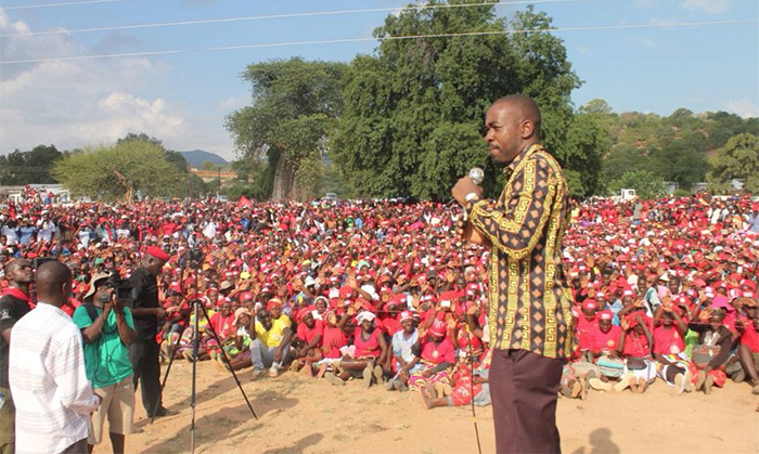 MDC-T and MDC Alliance presidential candidate Nelson Chamisa addressed a rally at Kondo Business Centre in deep rural Chipinge West in Manicaland province.