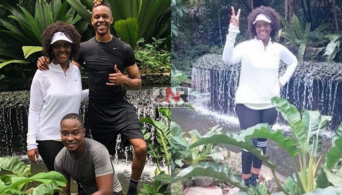 Grace Mugabe and her son Robert Jnr have been keeping fit by jogging