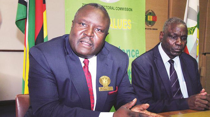 Chief Fortune Charumbira (left) gives his acceptance speech after being elected unopposed as president of Zimbabwe Council of Chiefs while flanked by his deputy Chief Mtshane in Harare yesterday. Chiefs Chiwara and Mazungunye (inset) spurned bribery attempts by Chief Musarurwa prior to the electoral process. — (Picture by Memory Mangombe)