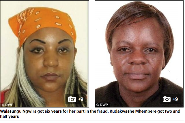 Walasungu Ngwira got six years for her part in the fraud. Kudakwashe Mhembere got two and half years
