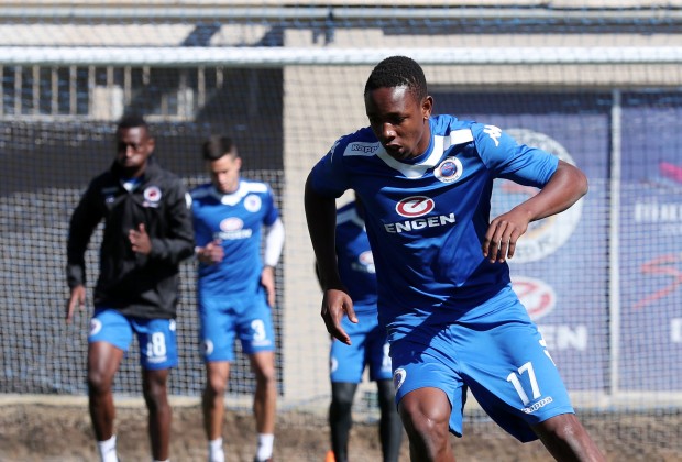 Prince Dube playing for SuperSport United