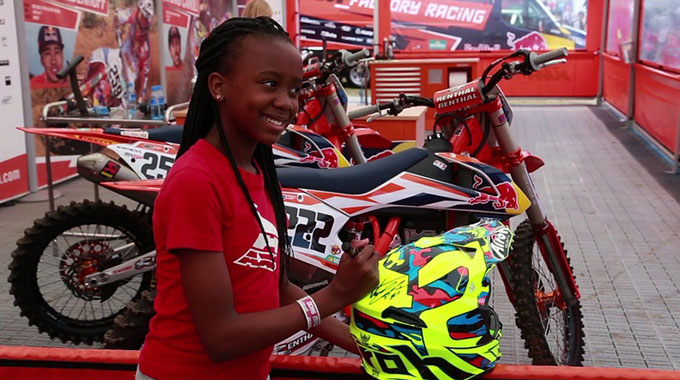 GOING PLACES . . . The poster girl of Zimbabwean motocross Tanya Muzinda is gearing up for two major international events in UK and the United States later this year