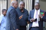 Magistrate cautions Chivayo Wicknell Chivayo chats to his lawyers Advocate Lewis Uriri (right) and Mr Wilson Manase at the court yesterday