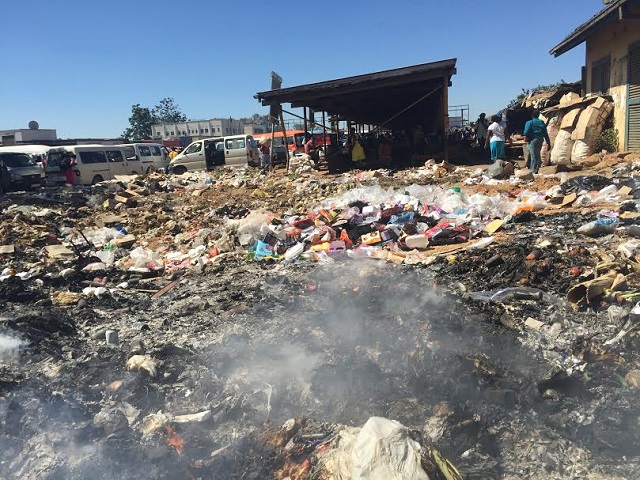 Uncollected garbage piles in Gweru’s city centre. The City of Gweru has declared an outbreak of typhoid following the deaths of seven people