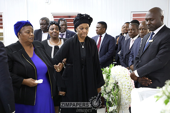 A visibly frail former first lady Grace Mugabe yesterday attended her mother’s memorial service held at a parlour in the capital although her husband was absent.