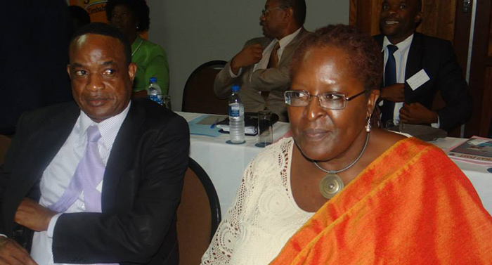 Consumer Council of Zimbabwe board chairperson Mr Phillip Bvumbe seen here with Executive Director Rosemary Siyachitema