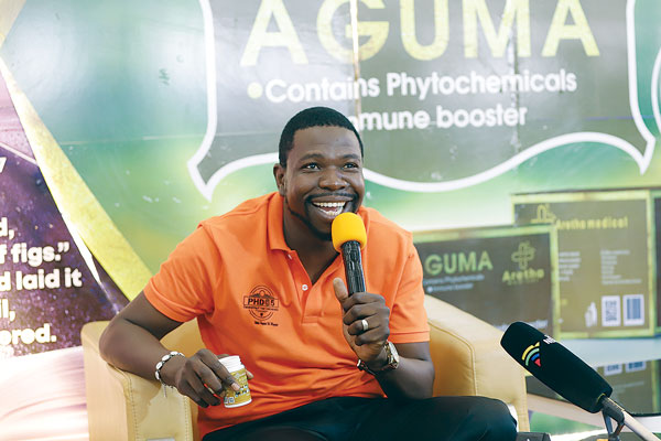 Prophetic healing and Deliverance (PHD) Ministries leader Walter Magaya speaks at the launch of Aguma which he claims it cures HIV and Aids