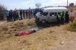 Pupil dies as kombi overturns Police attend to the kombi accident scene in Cowdray park