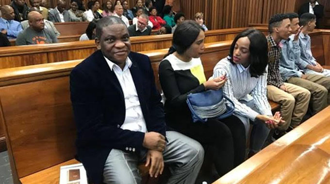 Nigerian pastor Timothy Omotoso, left, in the dock on Monday, 25 October 2018. - ANA