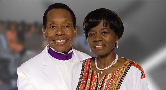 Zimbabwe Assemblies of God Africa (ZAOGA) founder, Ezekiel Guti and wife Eunor