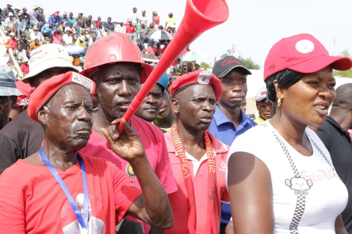 MDC supporters at a rally