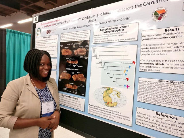Hazel Taruvinga with her presentation in New Mexico