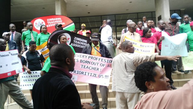 File picture of teachers demonstrating