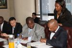 Court slams ZPC in far-reaching judgment Intratrek Zimbabwe Managing Director Mr Wicknell Chivayo (centre) signing the EPC contract with ZPC in October 2015. On his left is their General Manager Projects Mr Kevin Makoni and on his right is Vice President of CHINT Electric Co Dr Lin Bosheng