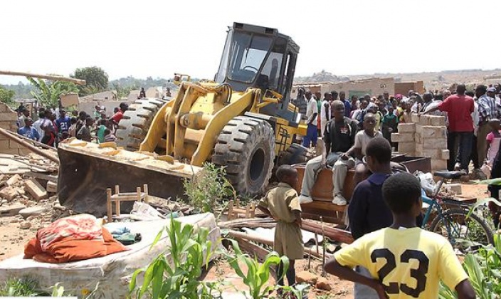 The demolition of homes built without planning permission is a common occurrence in Zimbabwe