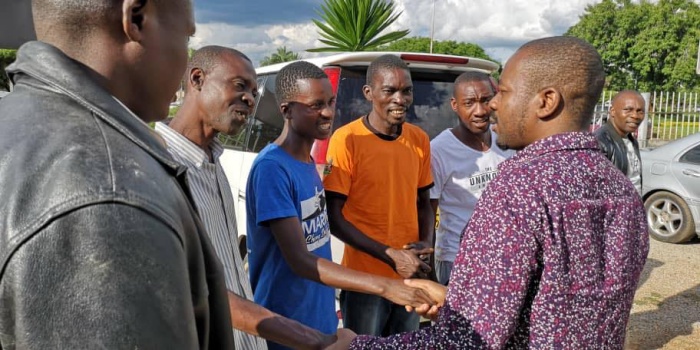 MDC leader Nelson Chamisa visited hospitals to see victims of the violence that took place during the recent three-day stay-away