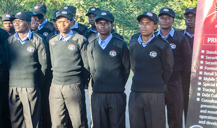 File picture of security guards from Vandrift Security Services