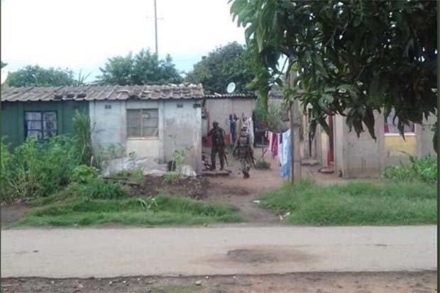 Doug Coltart: "#ALERT Receiving a lot of disturbing reports that there is a widespread military operation in Harare’s townships (especially DZ and Chitingwiza) — soldiers are beating people up, going door to door, kicking down doors, dragging people out of their homes. #shutdownZimbabwe."