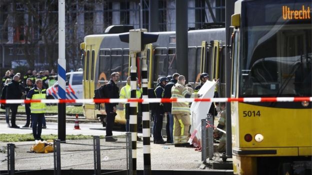 One person is feared to have died and several were injured in the tram shooting