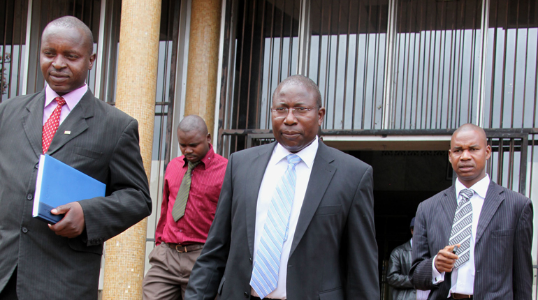 Former Energy minister Elton Mangoma appearing at the Magistrates Courts in Harare