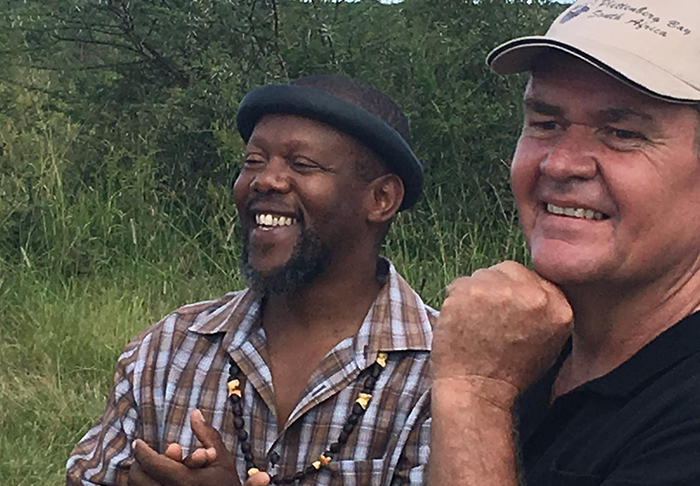 A photo of Chief Ndiweni and Brian Davies in March 2017
