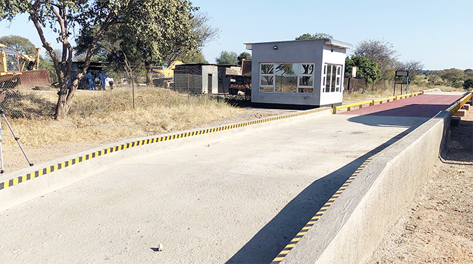 The newly constructed weighbridge at Bulawayo’s Richmond landfill