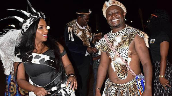 Sandra Ndebele and Babongile Skhonjwa in traditional attire at the Namas