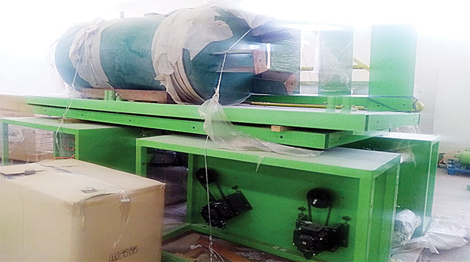 Some of the Masters Diapers Zimbabwe equipment that’s lying idle