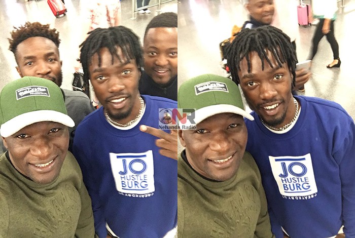 Enzo Ishall with promoter King Alfred