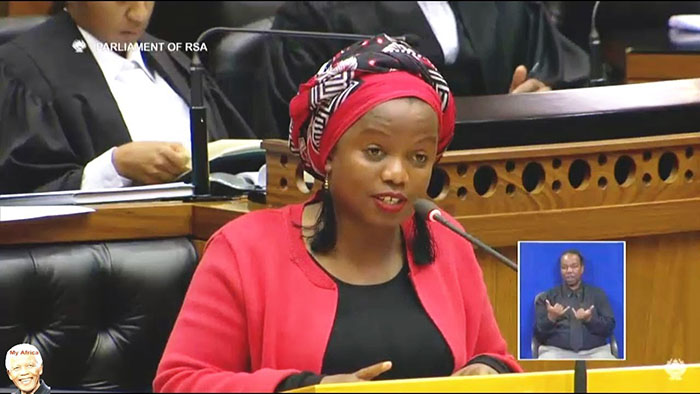 Phumzile van Damme is an MP from the opposition Democratic Alliance