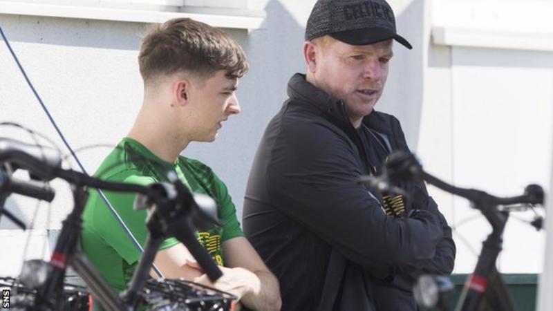 Kieran Tierney has been cycling while trying to return to fitness with Neil Lennon's Squad