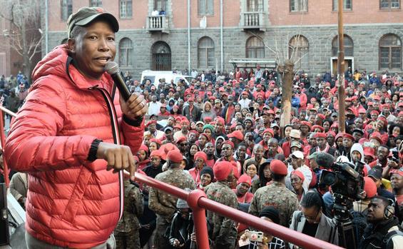 EFF leader Julius Malema addresses a crowd outside the high court in Pretoria. File photo: Oupa Mokoena/African News Agency (ANA)