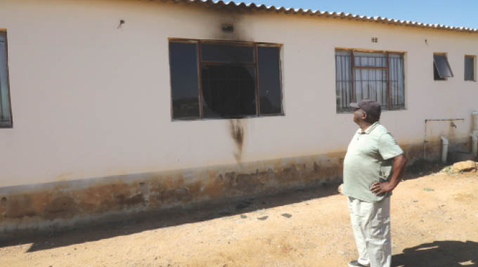 Part of the damage that was caused to the Bulawayo provincial war veteran offices situated in Entumbane suburb