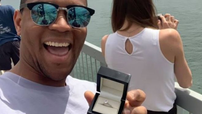 Edi Okoro slipped the ring into photographs for a month without his girlfriend ever noticing