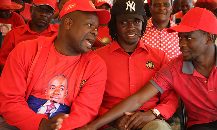 Amos Chibaya, Vincent Tsvangirai and Obey Sithole