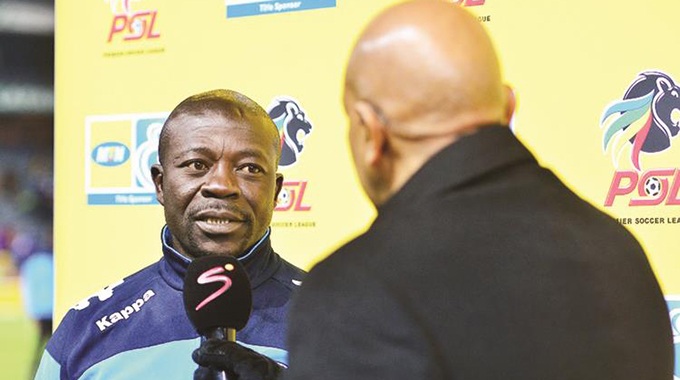 FACE OF A WINNER . . . Kaitano Tembo is interviewed after winning the MTN8 tournament on Saturday night