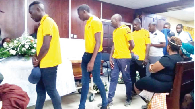 Members of the Talen Vision first team during body viewing.