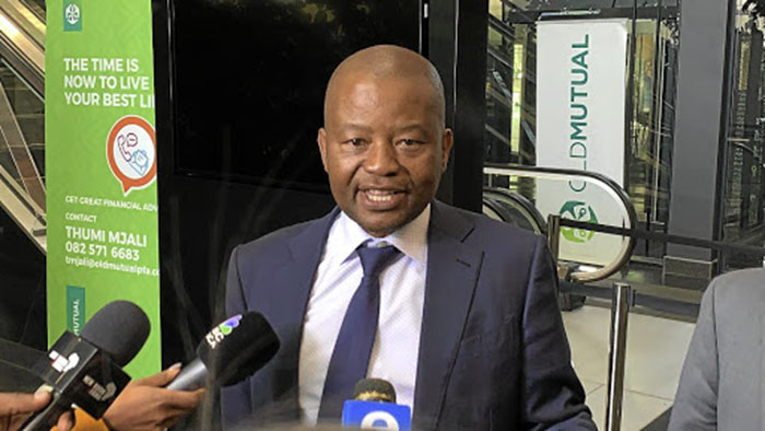 Reinstated Old Mutual CEO Peter Moyo leaves the Sandton building after being denied access to his office. (PHOTO: Kgothatso Madisa via Sowetan)